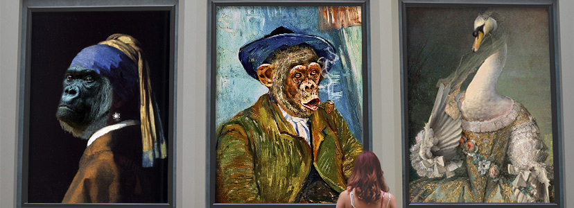 The Monkey Lisa and Gorilla With A Pearl Earring? Portraits Of Animals In Renaissance Artwork