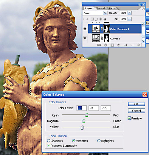 Bringing a stone statue to life Photoshop tutorial