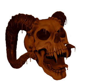 How I chocolatized a skull Photoshop tutorial