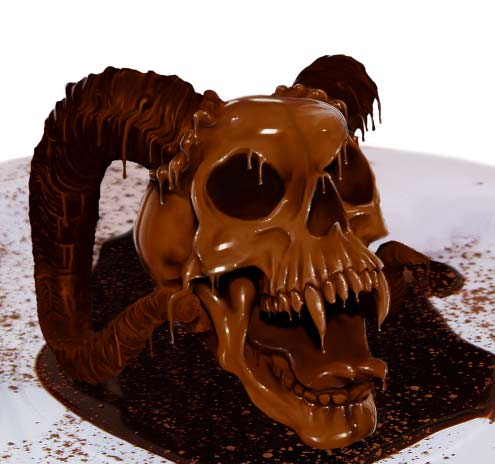How I chocolatized a skull Photoshop tutorial
