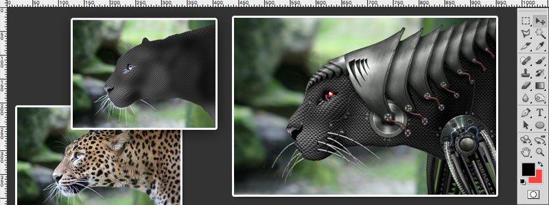 Create A Cyborg Leopard Photoshop Tutorial
