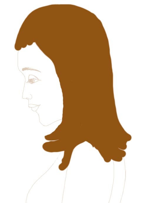 How I draw hair in Photoshop tutorial