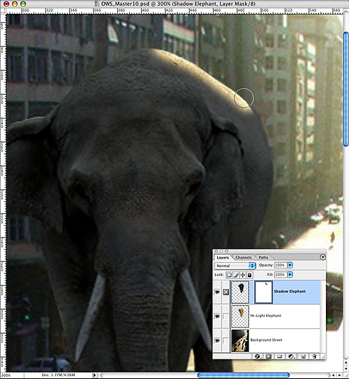 Lighting a Giant Elephant Photoshop tutorial