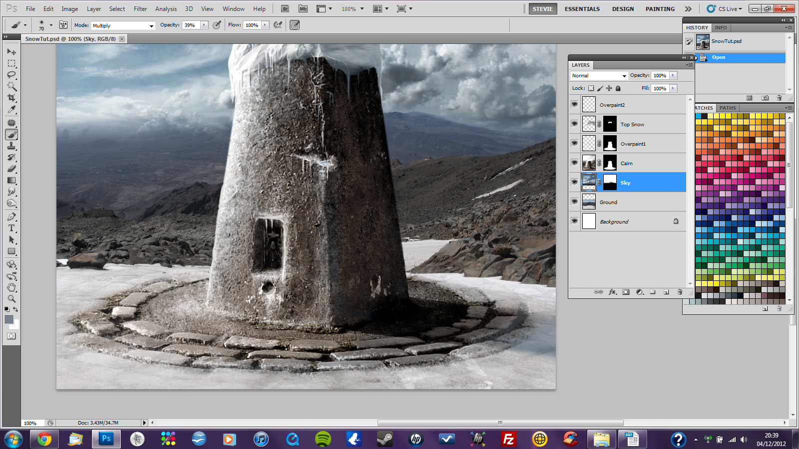 Snow, Ice and Overpainting Photoshop tutorial