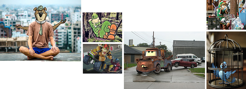 If Cartoon Characters Appeared In Real Life Settings
