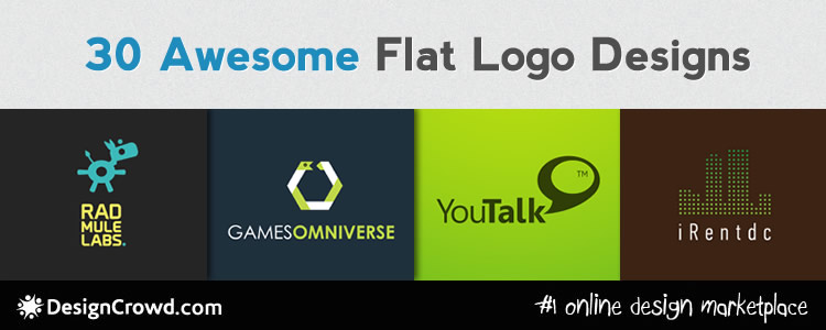 Flat Design 30 Awesome Flat Logos By Designcrowd